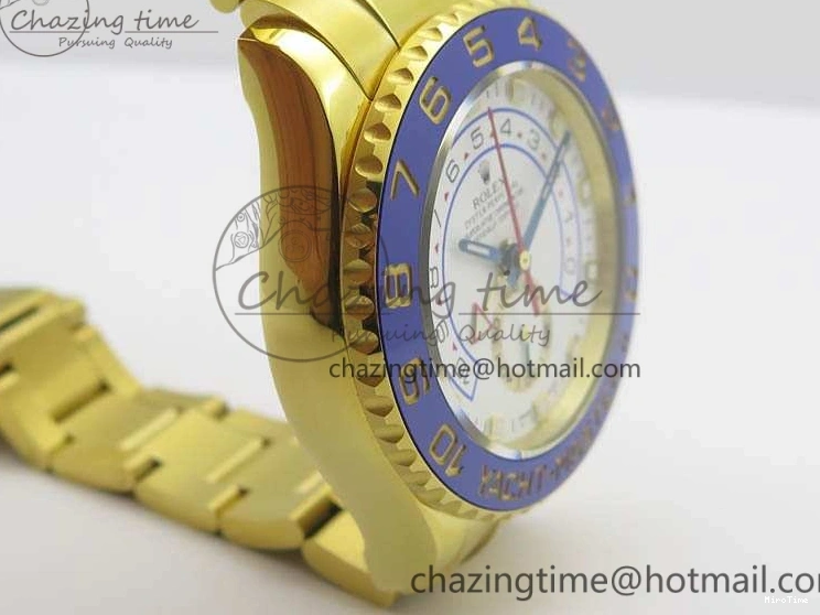 MiroTime 0303 YachtMaster II 116688 YG JF 1:1 Best Edition White Dial Blue Ceramic Bezel On YG Bracelet A Cozy 3577